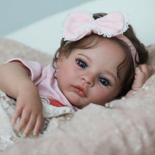 Bebê Reborn 48cm Boneca Menina Realista Olhos Azuis