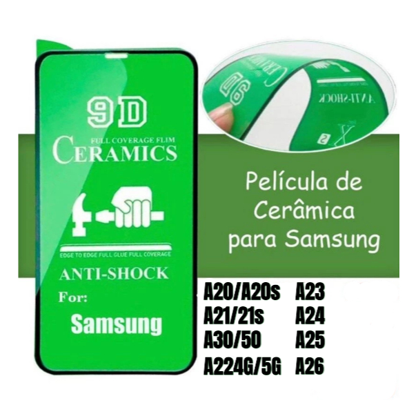 Película 3D 9D Gel Hidrogel Cerâmica Para Samsung Galaxy A20s A30 A50 A21s A22 A23 A24 A25 A26 4G 5G