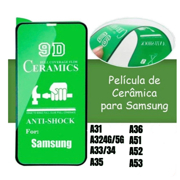 Película 3D 9D Gel Hidrogel Cerâmica Para Samsung Galaxy A31 A32 A33 A34 A35 A36 A51 A52 A53 4G 5G
