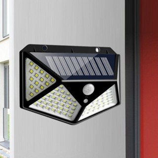 4 Peças Luminária Solar De Parede Refletor 100 Led Sensor Presença Movimento Prova D' Água Com 3 Funções Solar light em Oferta na Shopee