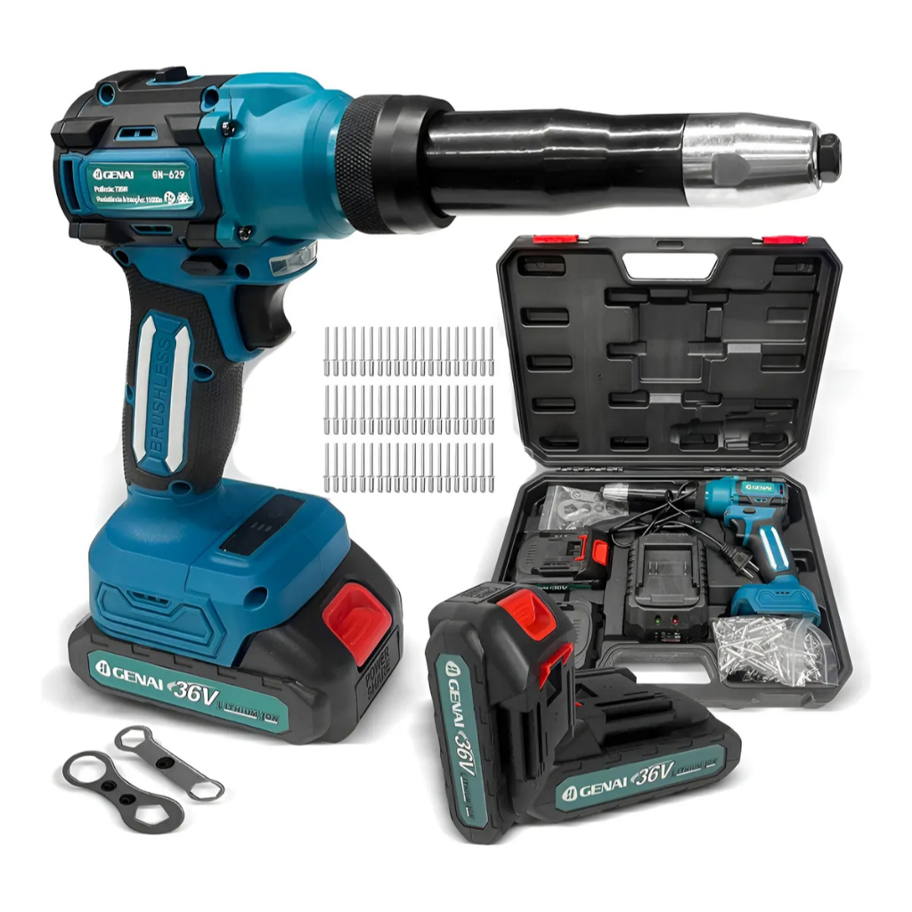 Rebitadeira Elétrica 36v Profissional 2 Baterias Sem Escova 1 em Oferta na Shopee