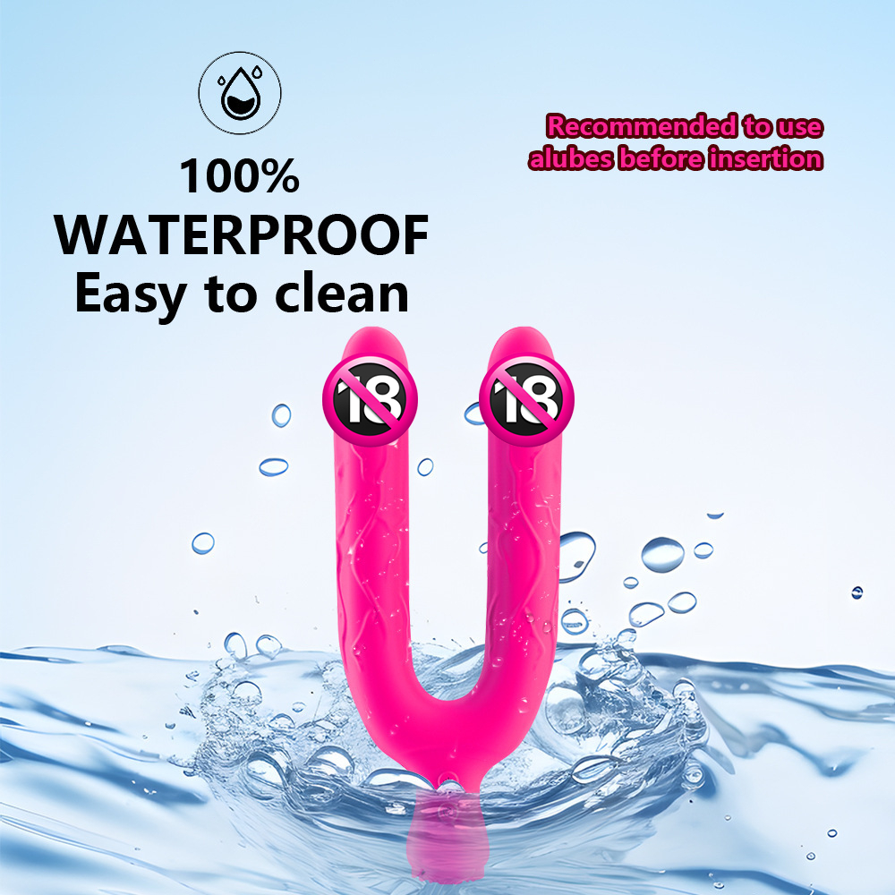 Vibrador Duplo Flexível 180° · Uso Duplo para Lesbianas · Penetração Simultânea · Silicone Macio em Oferta na Shopee