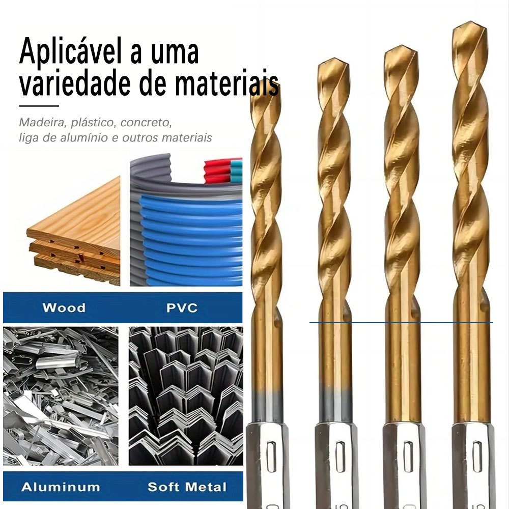 KIT13 Jogo de Brocas para Furadeira 1/4