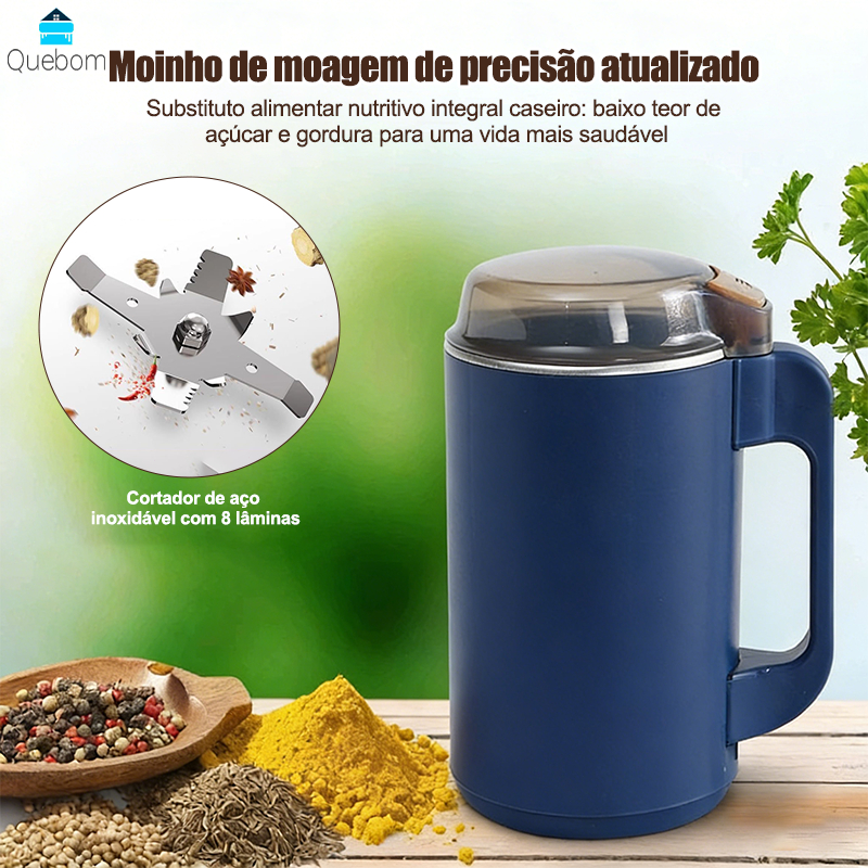 Imagem Moedor Elétrico 600ml 28000RPM Portátil para Café Grãos Milho Especiarias Moagem Fina e Potente Uso Diário – QUEBOM