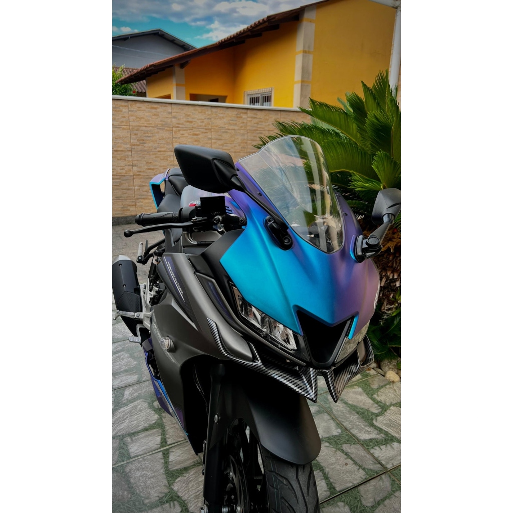 Motocicleta Carenagem Frontal Aerodinâmica Asa de Proteção Inferior Guarda Vento YAMAHA YZF R15 V3 em Oferta na Shopee