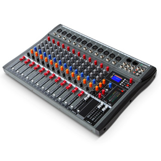 VEDO 12 Canais Console De Mixagem Mesa De Som Digital Bluetooth MP3 Entrada de PC Placa de Som Mixer Console Bivolt em Oferta na Shopee