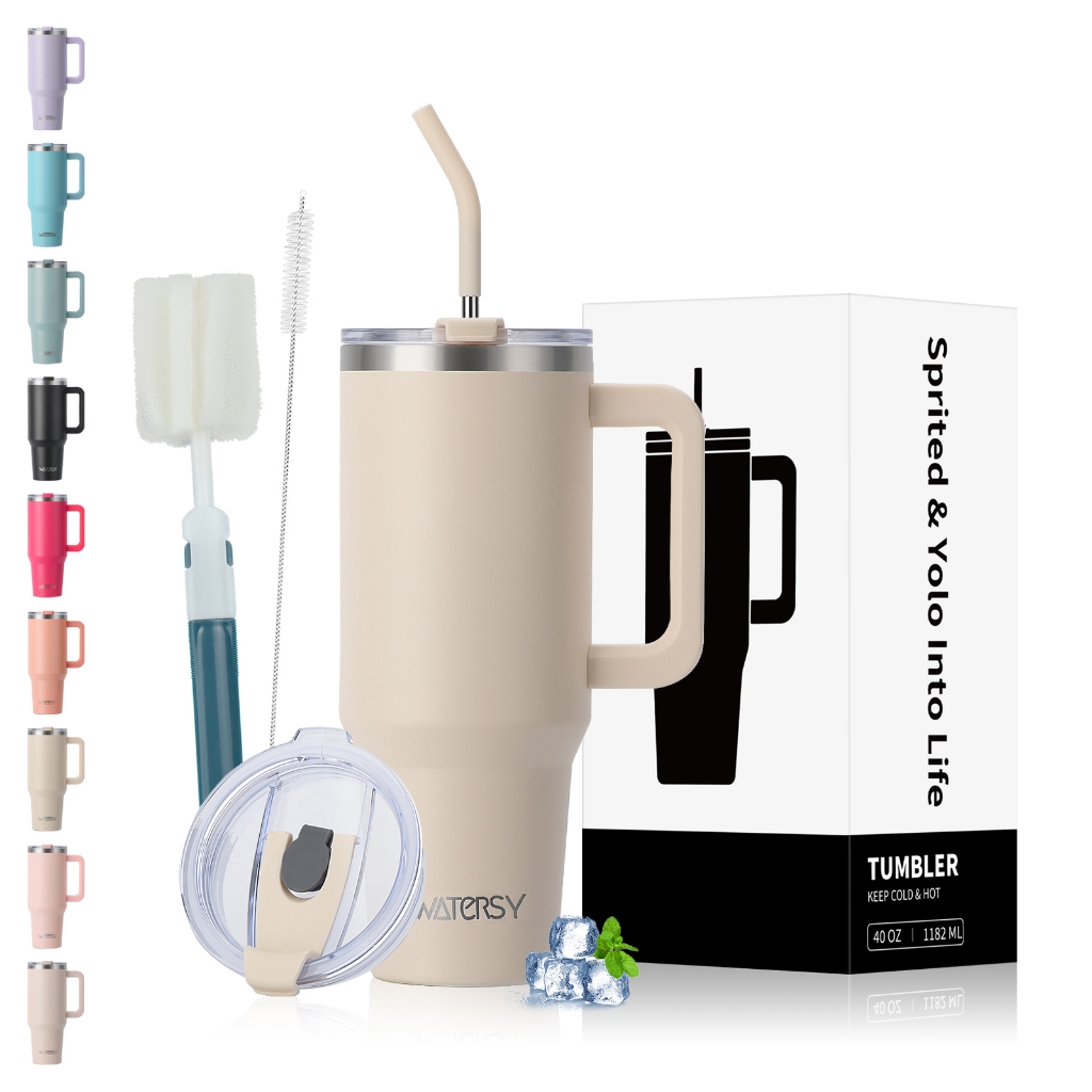 WATERSY Copo Térmico Inox Portátil 1182ml Garrafa Térmica Inoxidável