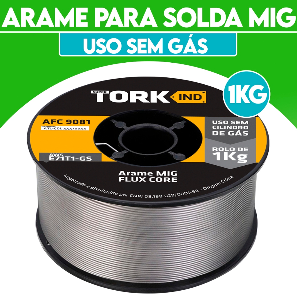 Arame para Solda MIG Rolo 1Kg 0.8mm Tork