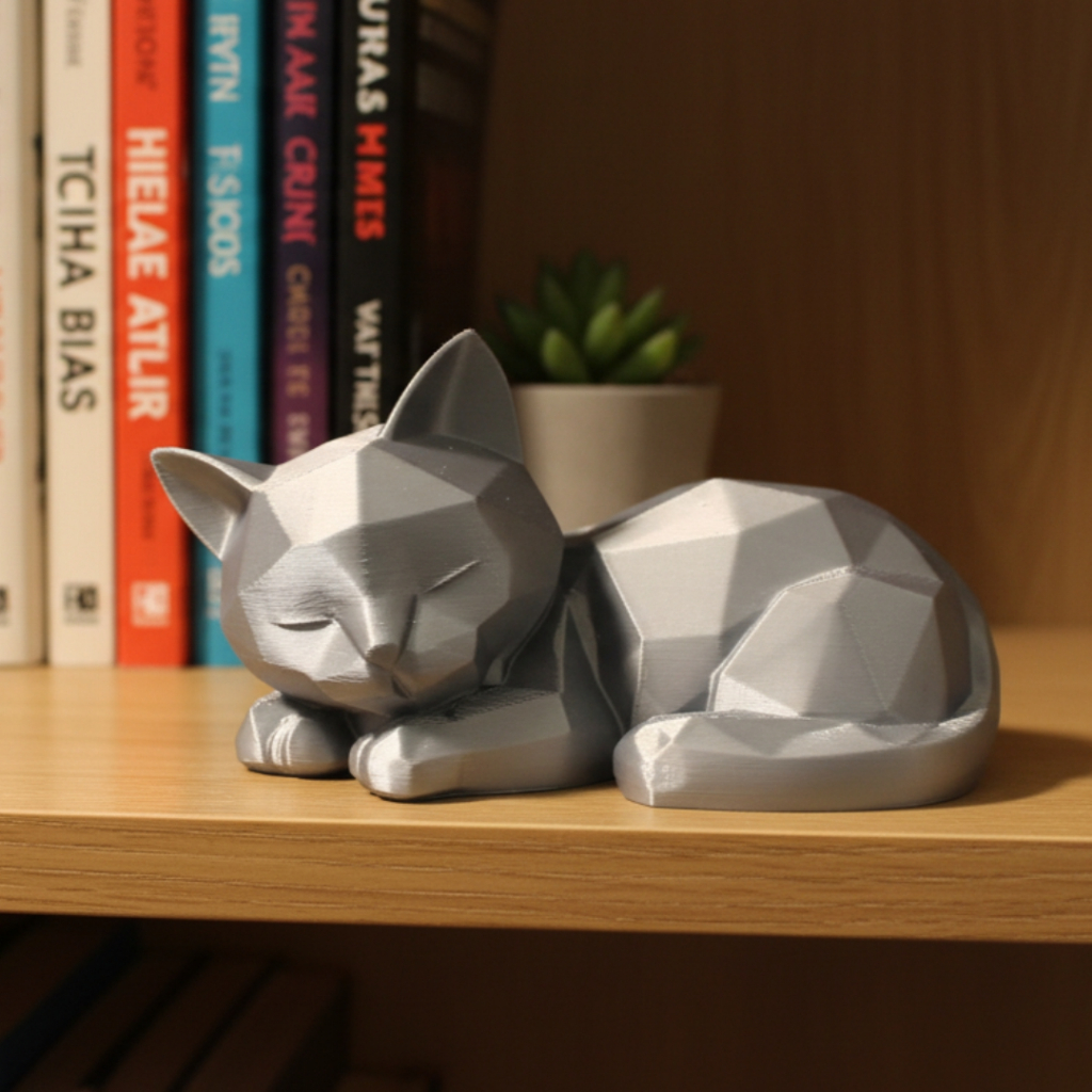 Decoração Gato Geométrico Minimalista Casa Escritório Sala Quarto em Oferta na Shopee