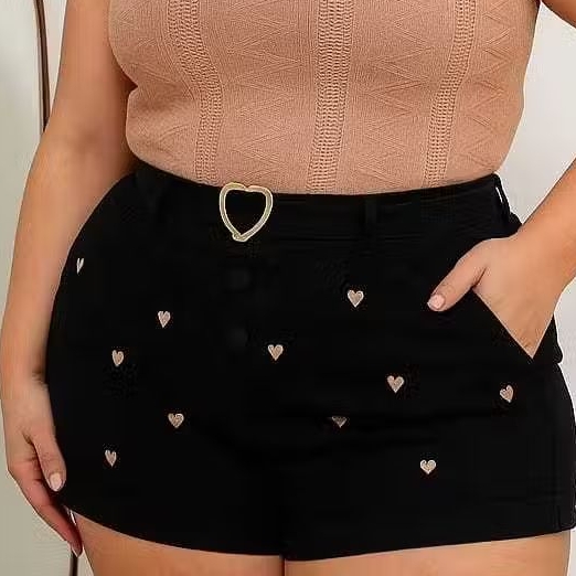 SHORT PLUS SIZE JEANS PREMIUM COM LYCRA BOTÃO FORRADO ENVIO IMEDIATO em Oferta na Shopee