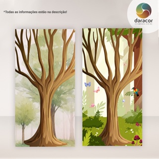 Painel Vertical Árvore Retangular c/overloque e Romano c/ elástico FACE ÚNICA - R01 e R02 em Oferta na Shopee