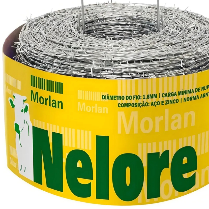 Arame farpado nelore cerca aço zincado - 100 metros