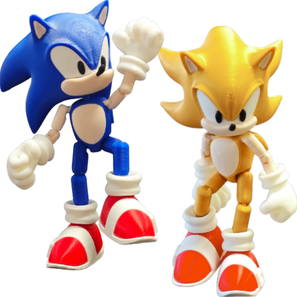 Boneco Sonic Articulável – Personagem do Jogo e Desenho, Brinquedo Colecionável