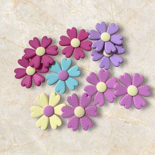 Kit de Apliques Emborrachados Flores Coração ou Margarida Sortidos Laços Tiaras Prendedores Artesanato em Oferta na Shopee