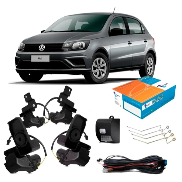 Kit de Trava Elétrica Volkswagen Gol/Voyage G5/G6 4 Portas
