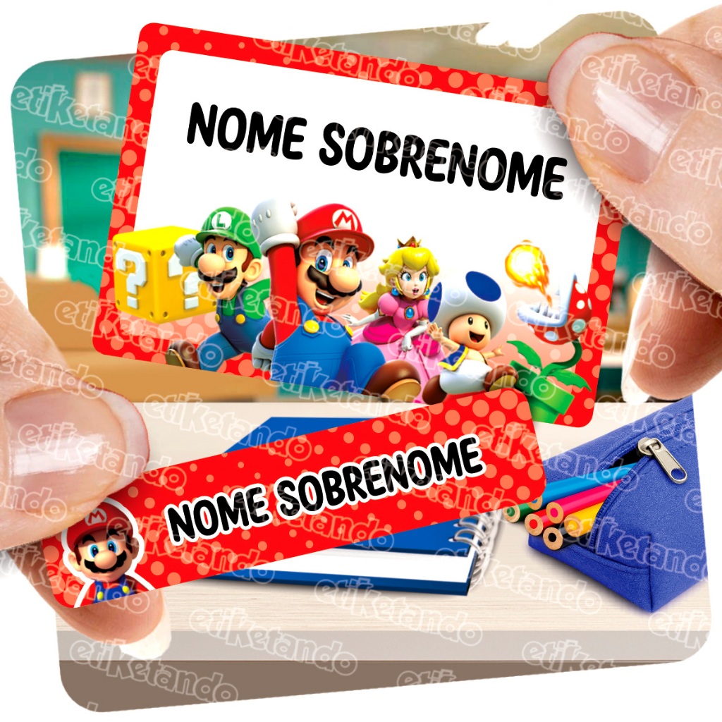 ✅ ETIQUETA ESCOLAR 🌟 KIT MÉDIO ♡ 90 UND ⚠️ CABE NOME E SÉRIE 🔥IDEAL P/ LÁPIS, CADERNO, I...