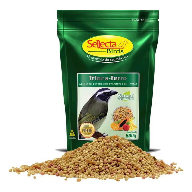 Sellecta Trinca Ferro Natural E Frutas 500g Ração Extrusada