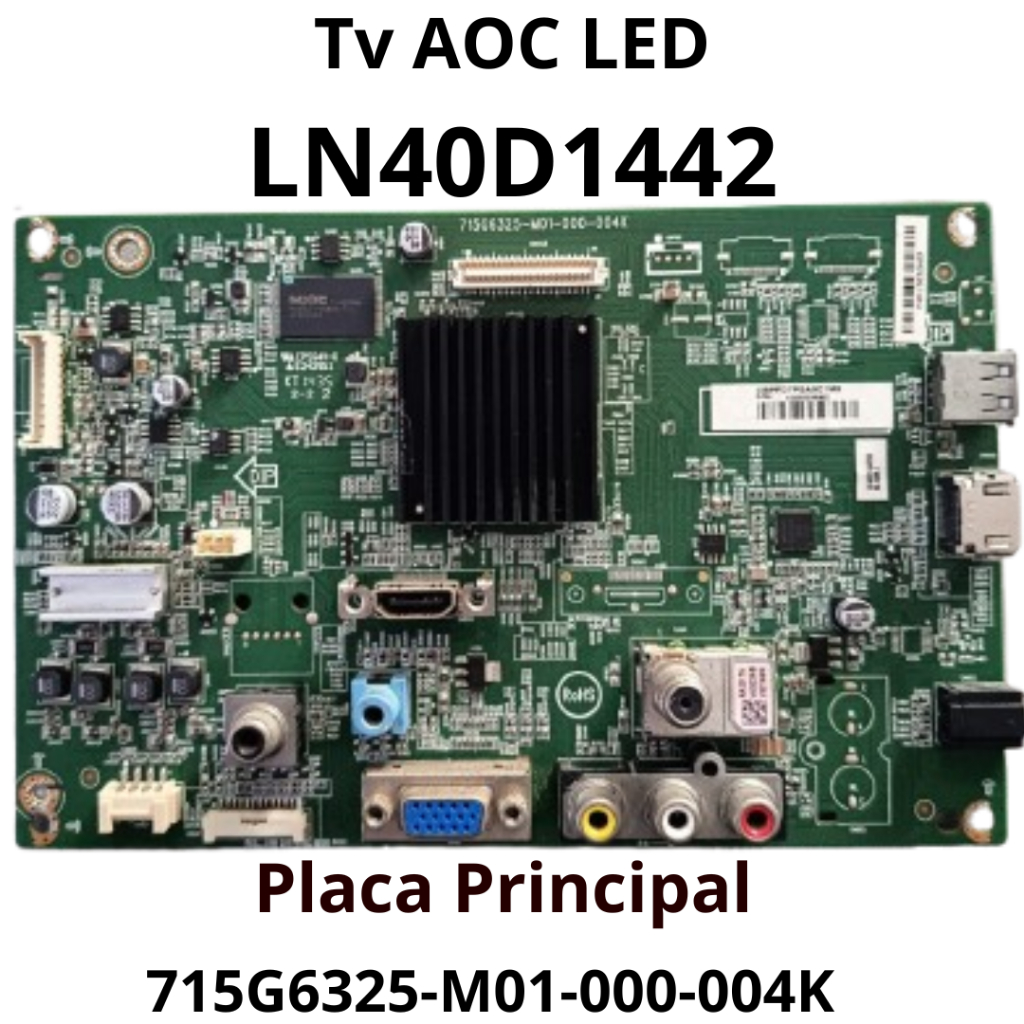 2867 Placa Principal para tv AOC LED Mod: LE40D1442