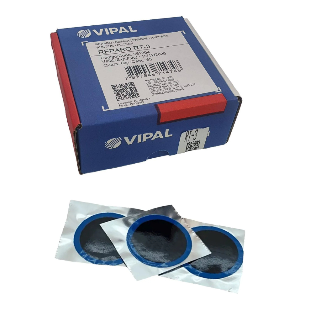 Remendo Rt-03 P/conserto Reparo Interno De Pneus Borracharia Cx 65 un Vipal em Oferta na Shopee