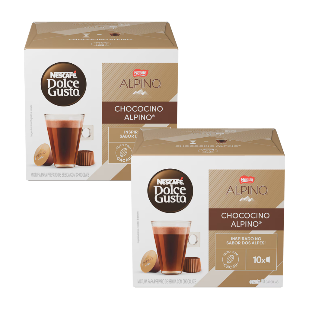 Dolce Gusto Alpino Chocolate Kit 2 Caixas - 20 Cápsulas Original