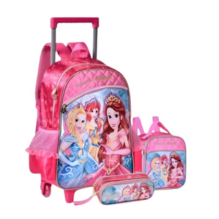 Kit de Mochila Princesas de Rodinha Lancheira e Estojo Infantil Feminina Menina Clio Style em Oferta na Shopee