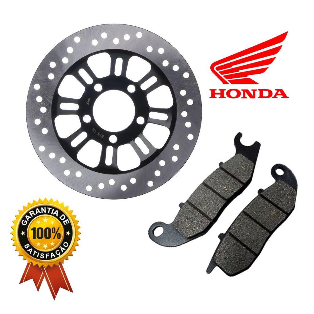 Kit Disco Freio Dianteiro + Pastilha Freio Titan 150 Fan 150 2009 2010 2011 2012 2013 2014 2015 em Oferta na Shopee