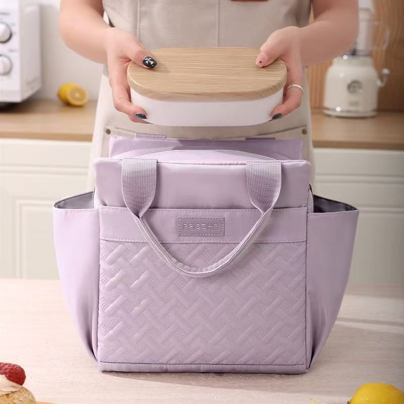 Bolsa Térmica Lancheira Com 2 Compartimentos Laterais+ Parte Interna Academia Fitness Praia Isolamento Térmico