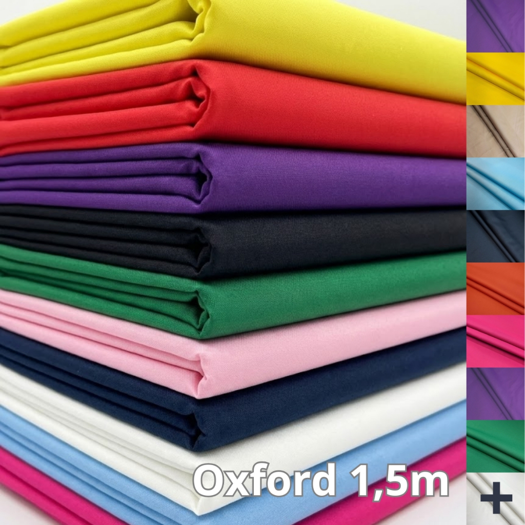 Tecido Oxford 1,5m de Largura liso por metro em Oferta na Shopee