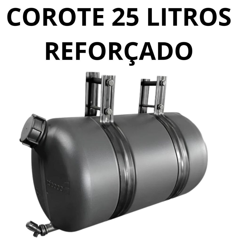 Reservatorio Barrica Corote Reforçado Preto Água Todos Caminhão Carreta Onibus 25 Litross
