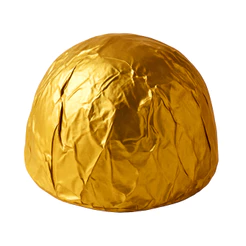 Papel Chumbo 8x7,8cm Bombom Trufa 300 Unidades Ouro Brilhante