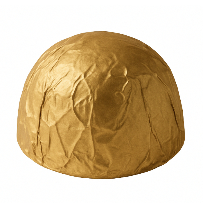 Papel Chumbo 8x7,8cm Bombom Trufa 300 Unidades Ouro Fosco