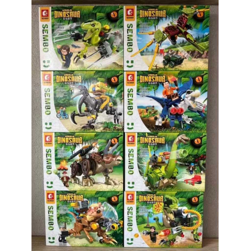 Bloco de Montar da Sembo de Dinossauro e Boneco com 150 Peças, Brinquedo Estilo Lego Envio Imediato em Oferta na Shopee