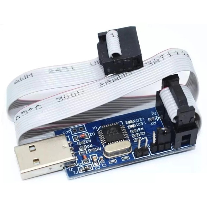 Programador Gravador ATMEL AVR USBasp com Cabo ISP 10 pinos compativel diversas memorias