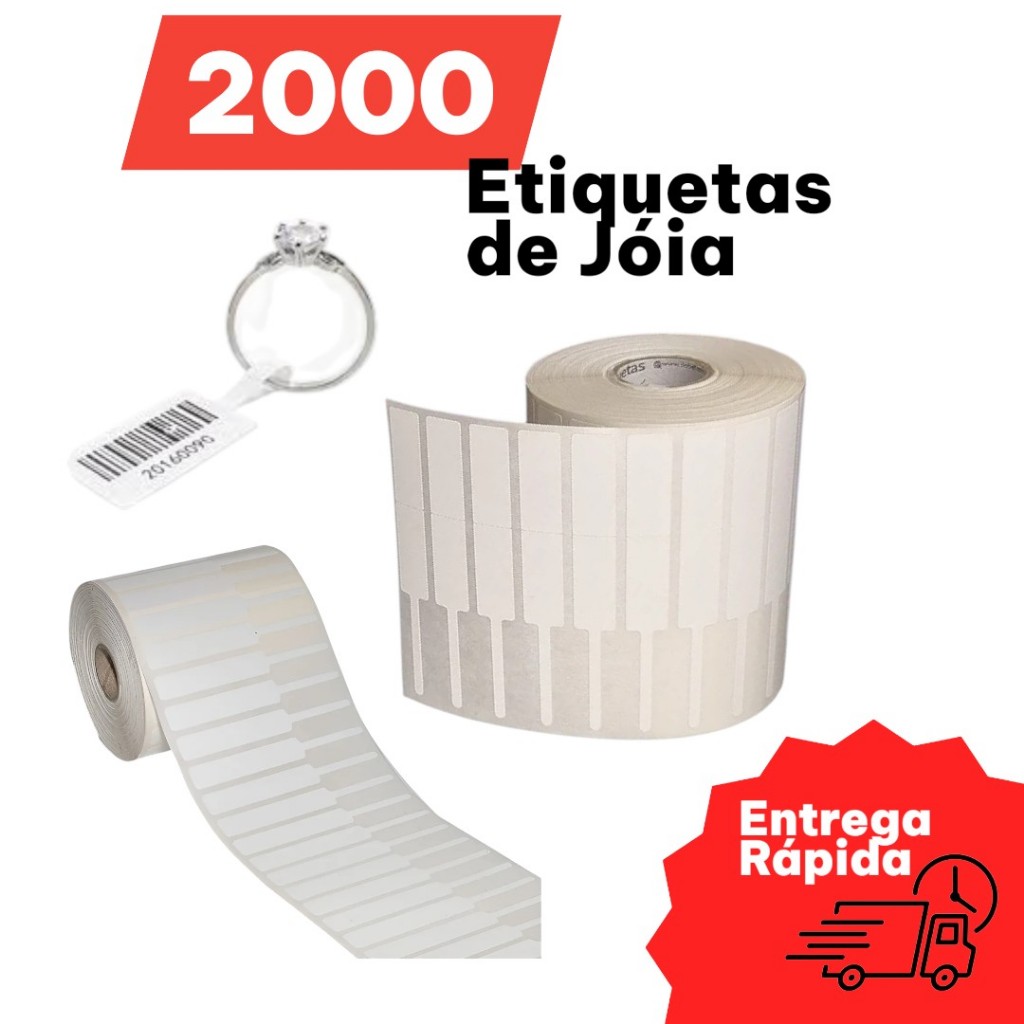 2000 Etiquetas Joias E Otica Bopp 95x12 Branco em Oferta na Shopee