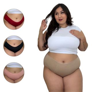 Kit 3 Calcinha  Alta Gestante Pós Parto Feminina Calçola Segura Conforto Barriga Plus Size Cintura em Oferta na Shopee
