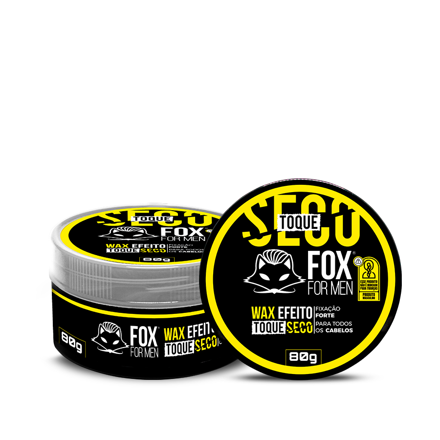 Pomada Cera Pasta Modeladora Fixador para Cabelo Efeito Seco - Fox For Men 80g