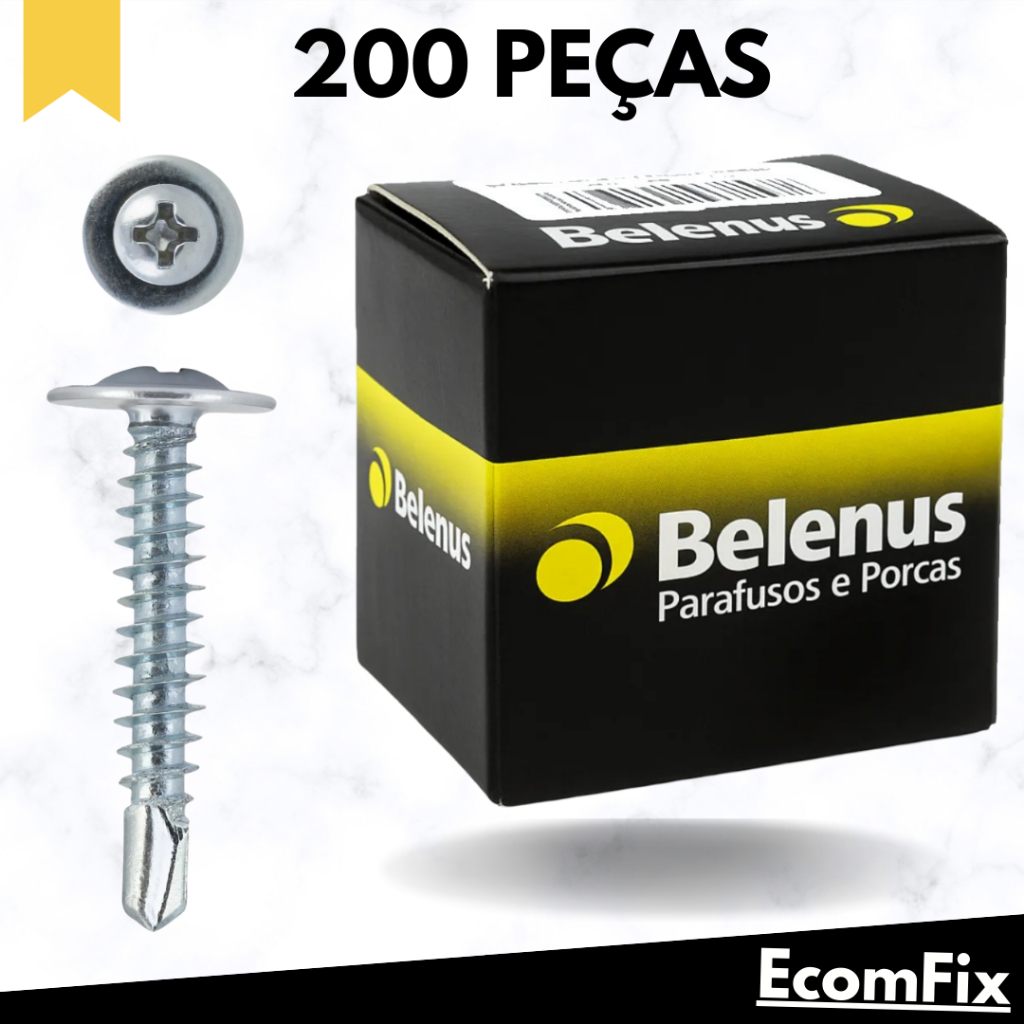 Parafuso Auto Brocante Flangeado Phillips 4,2x38 Para Metalon Drywall - Caixa 200 Peças em Oferta na Shopee
