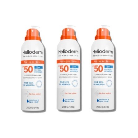 Protetor Solar Helioderm FPS50 Spray 2 em 1 200ml