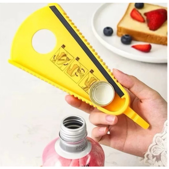 Abridor Retangular De Garrafas Latas Potes 5 em 1 Tampa Multifuncional em Oferta na Shopee