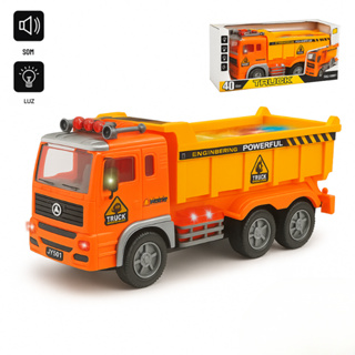 Brinquedo Caminhão Entulho Caçamba Cinza e Laranja Movimento Luz Som 360º Carrinho Divertido Criança em Oferta na Shopee