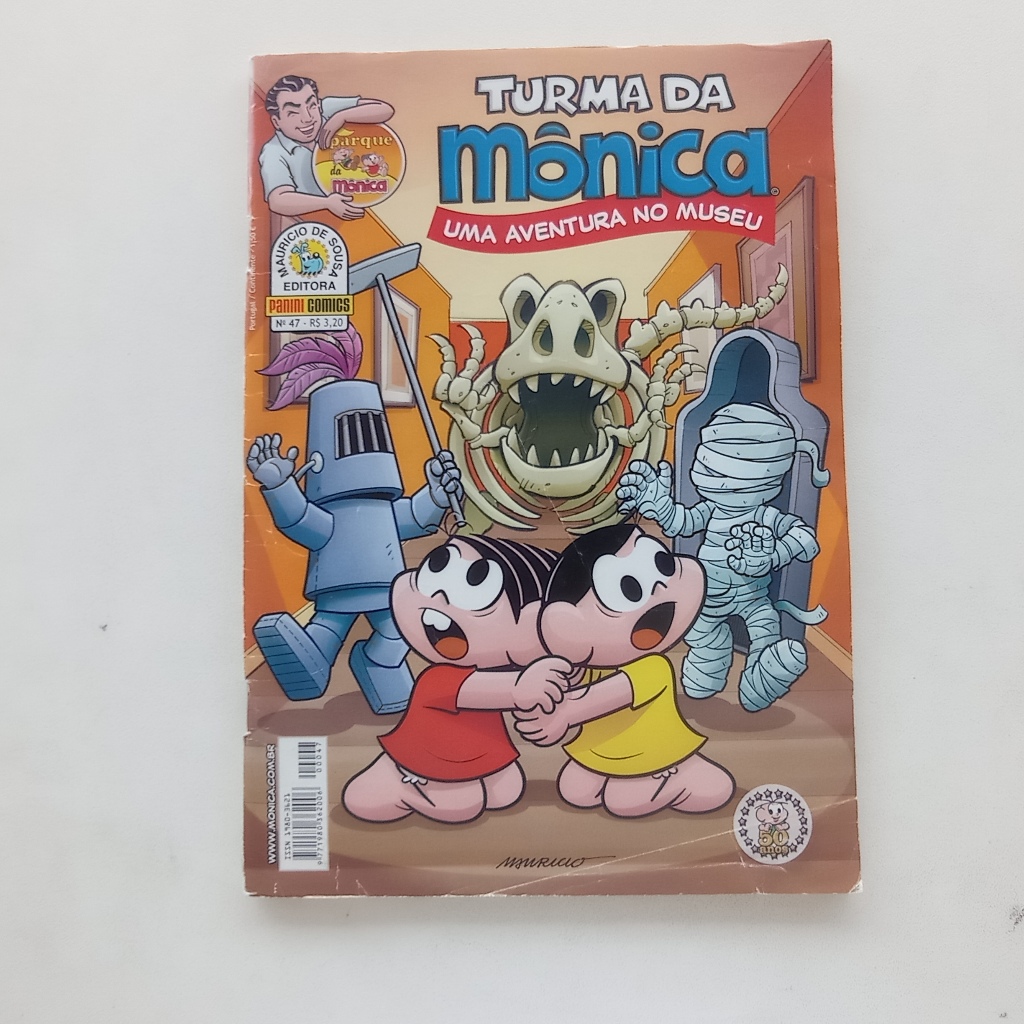 Gibi Uma Aventura no Museu nº 47 - Turma da Mônica - Ed. Panini - 2010