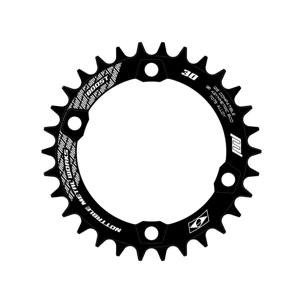 Coroa Nottable Narrow Wide Compatível Com Shimano Bcd 96 Assimétrico Deore M6000, SLX M7000, XT M8000