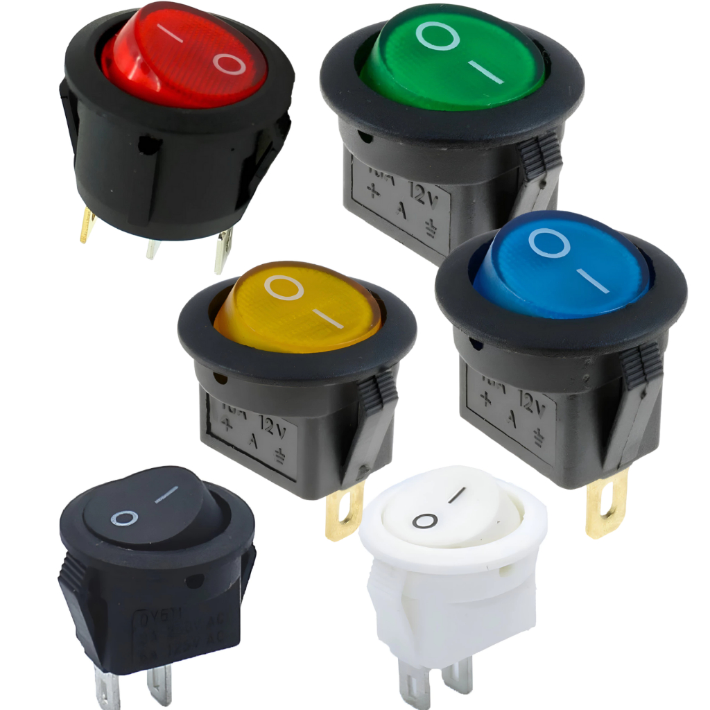 01 Botão Gangorra Interruptor Liga e Desliga 110 / 220 Volts Modelo e Cor Variados