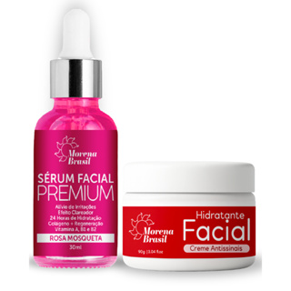 Sérum Rosa Mosqueta e Creme Antissinais: Kit Antissinais para Cuidados Faciais em Oferta na Shopee