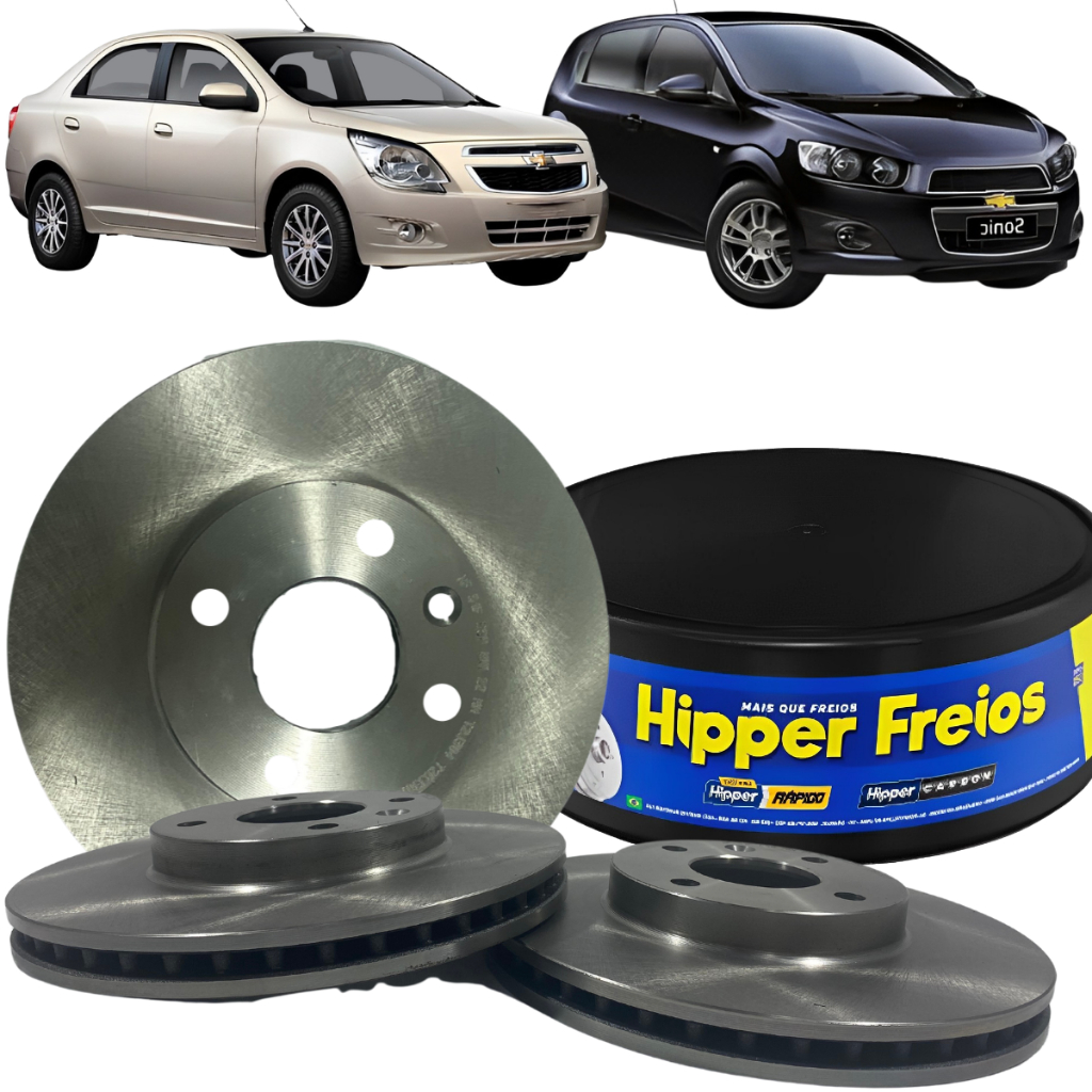 Par Disco Freio Dianteiro Ventilado Cobalt Sonic Spin em Oferta na Shopee