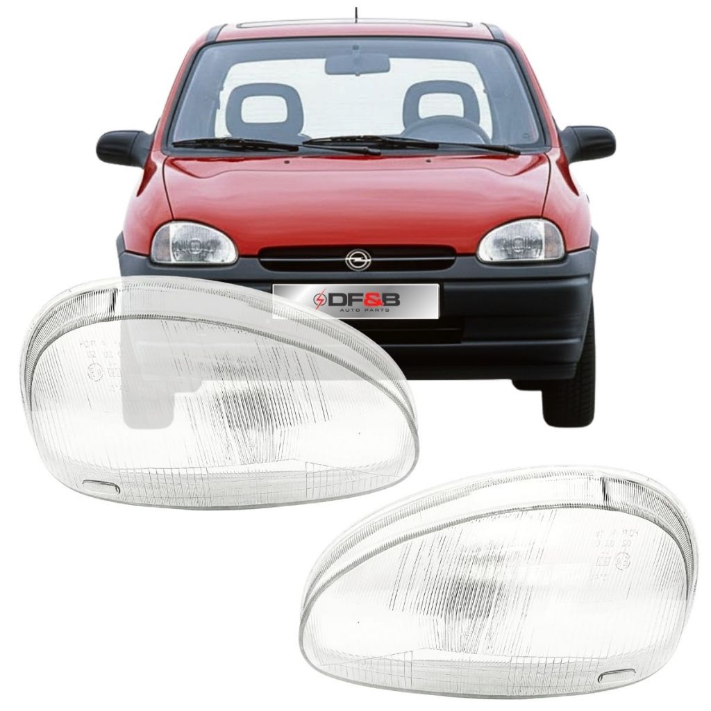 Lente do Farol Dianteiro Corsa 1996 a 1999 Vidro Raiada