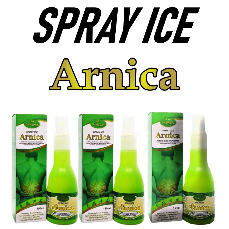 Kit Com 3 Unidade de  Spray Ice  Arnica 150ml em Oferta na Shopee