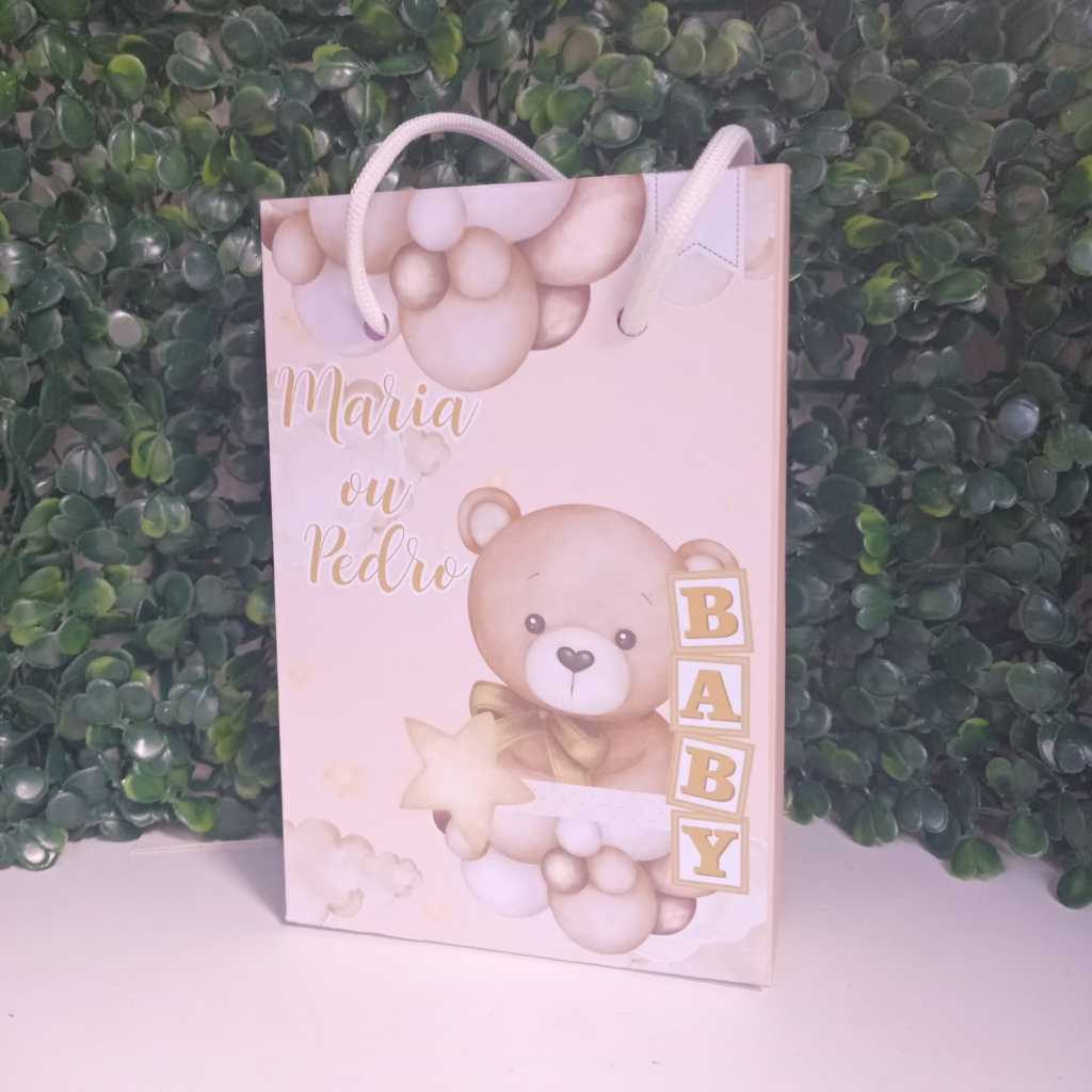 Sacolinha Personalizada Chá Revelação  Boy or Girl Lembrancinha Surpresa para FestaPEGUE E MONTE