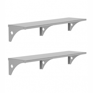 Kit 2 Prateleiras Aérea Aço Inox 30cmx120cm Para Casa Livros em Oferta na Shopee