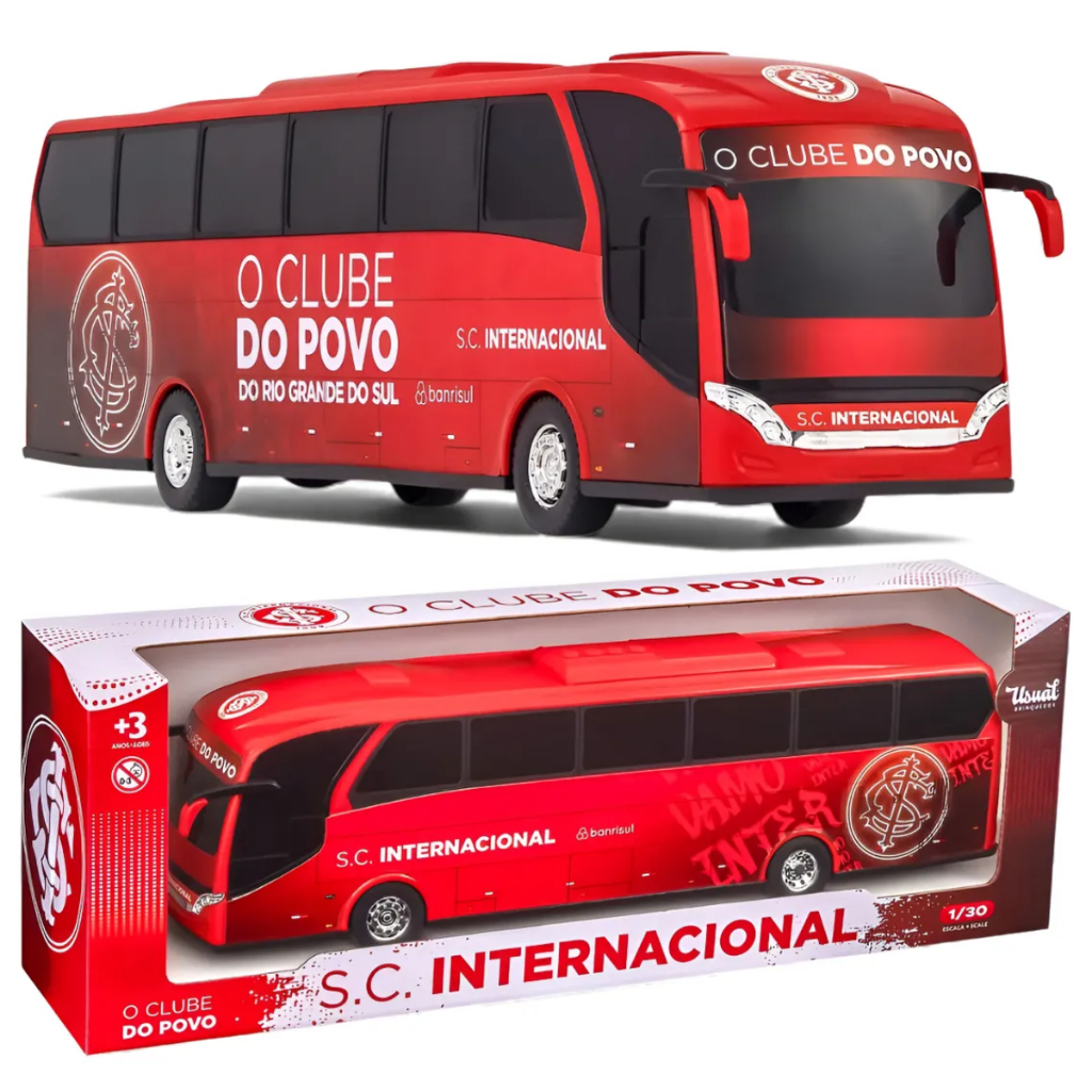 Miniatura Réplica Ônibus Brinquedo Coleção Torcedor Time Internacional Futebol Clube Oficial em Oferta na Shopee